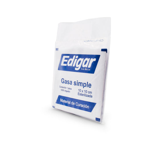 GASA SIMPLE ESTERILIZADA 10X10 (BOLSA 10 pzs)