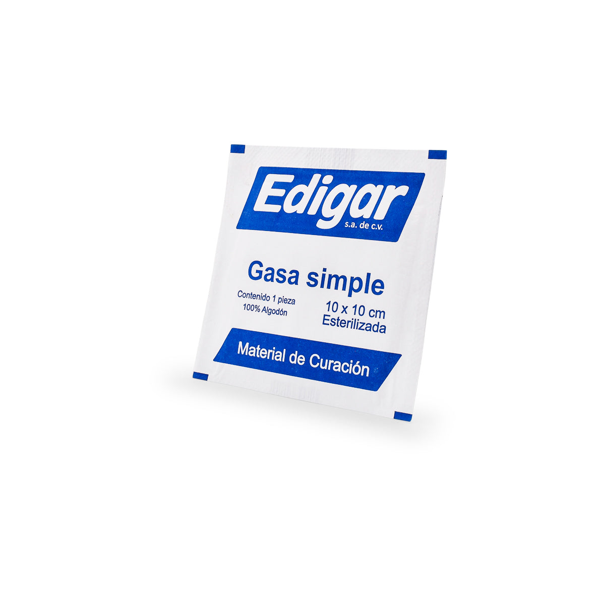 GASA SIMPLE ESTERILIZADA 10X10 (BOLSA 10 pzs)
