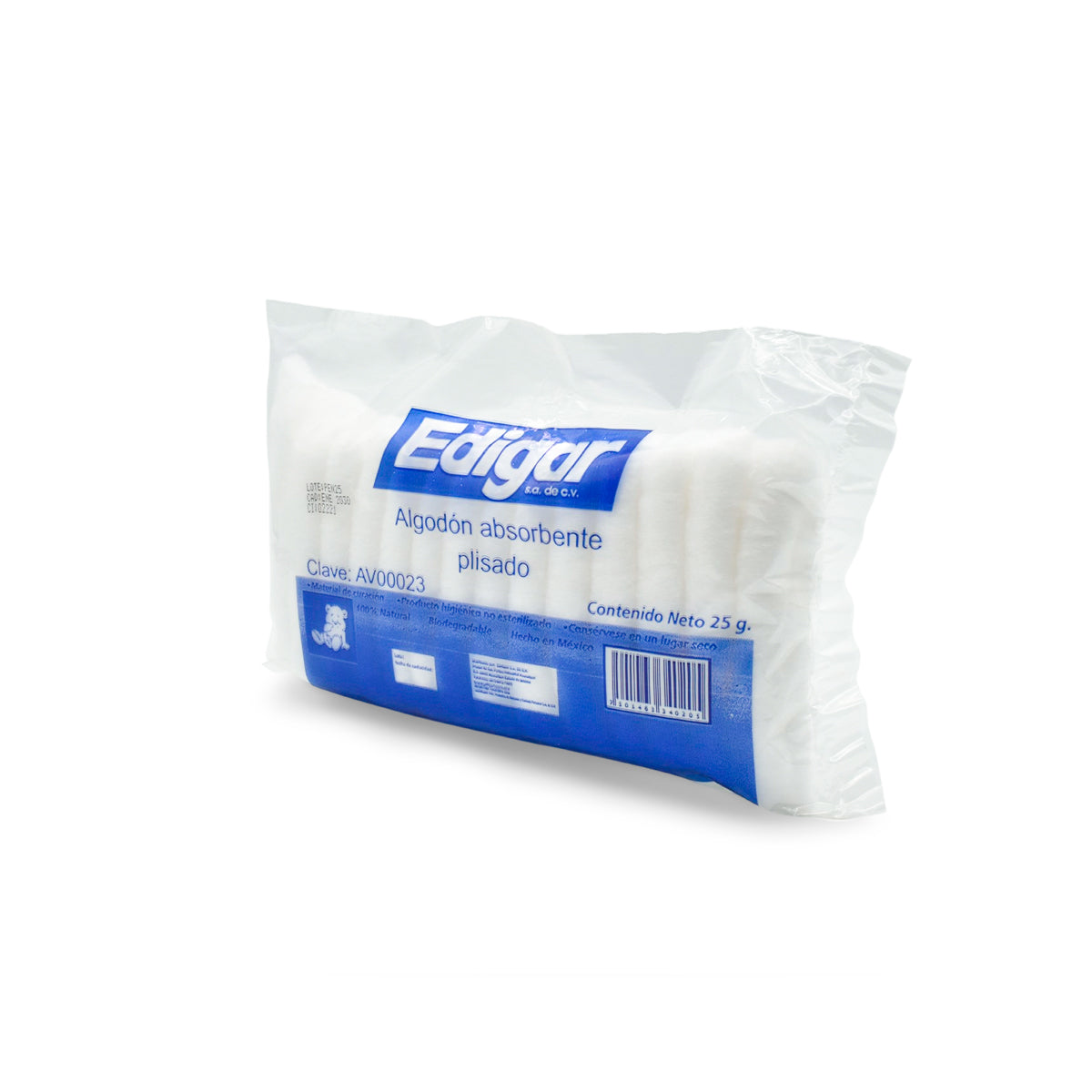ALGODÓN ABSORBENTE PLISADO 25 Gr