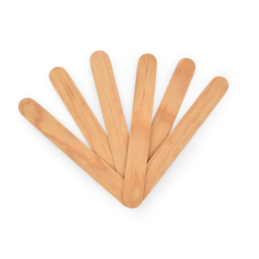 ABATELENGUAS DE MADERA CON 25 / 500 PZAS