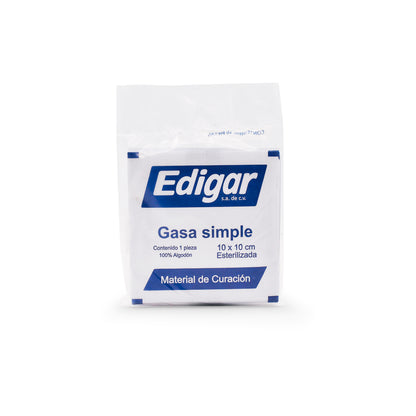 GASA SIMPLE ESTERILIZADA 10X10 (BOLSA 10 pzs)