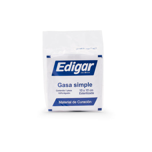GASA SIMPLE ESTERILIZADA 10X10 (BOLSA 10 pzs)