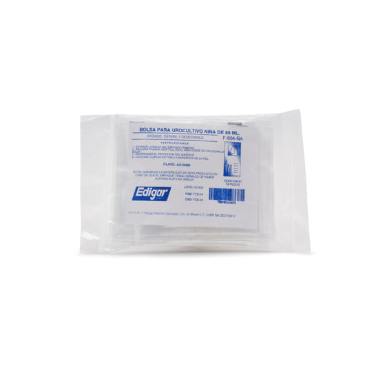 BOLSA PARA UROCULTIVO NIÑA 50 ML.