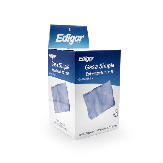 GASA SIMPLE ESTERILIZADA 10X10 (CAJA 100 pzs)