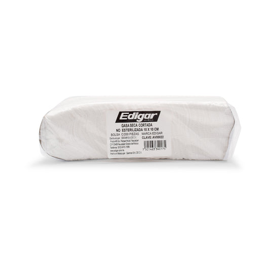 GASA SECA CORTADA NO ESTERILIZADA 10 x 10 (BOLSA 200 pzs)