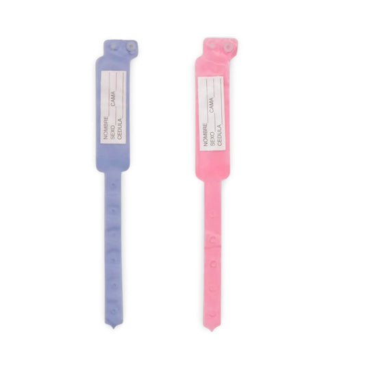 BRAZALETE IDENTIFICACIÓN INFANTIL AZUL / ROSA